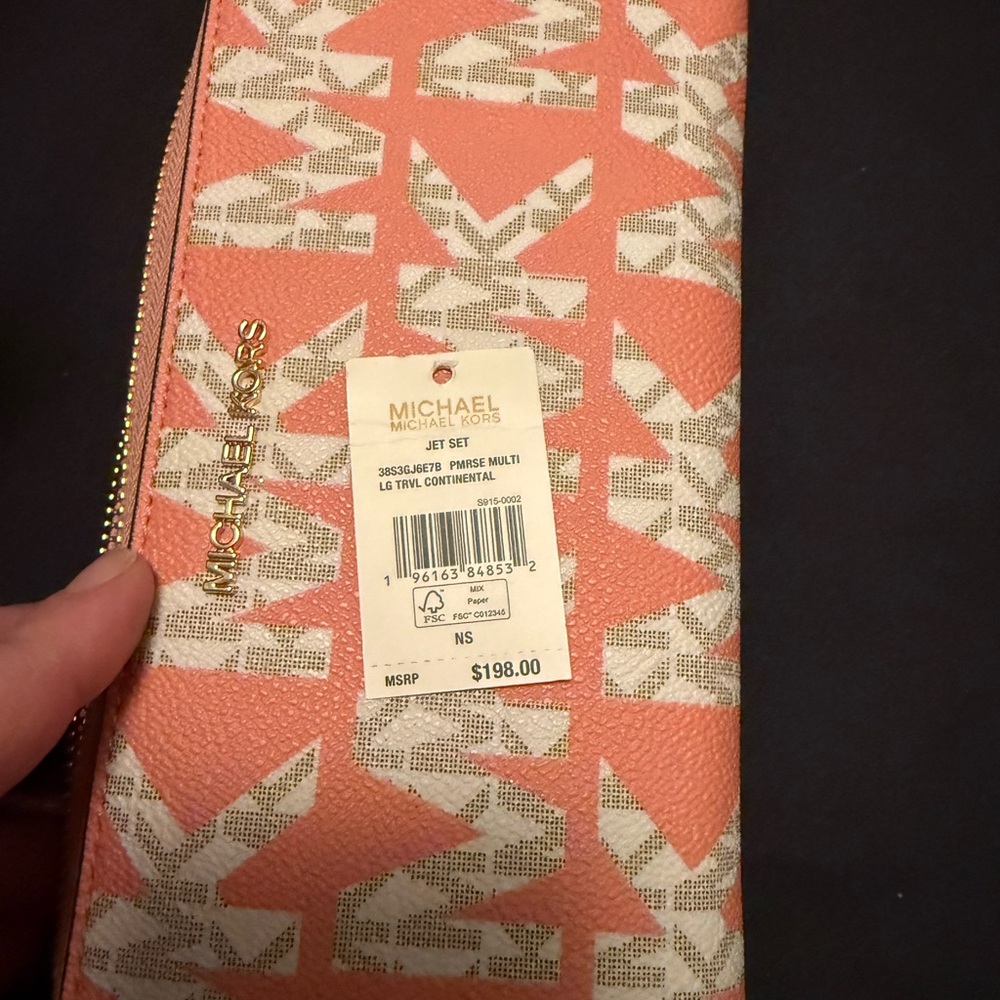 Michael Kors Peach and Cream Wallet